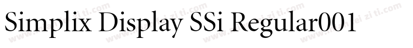 Simplix Display SSi Regular001001字体转换